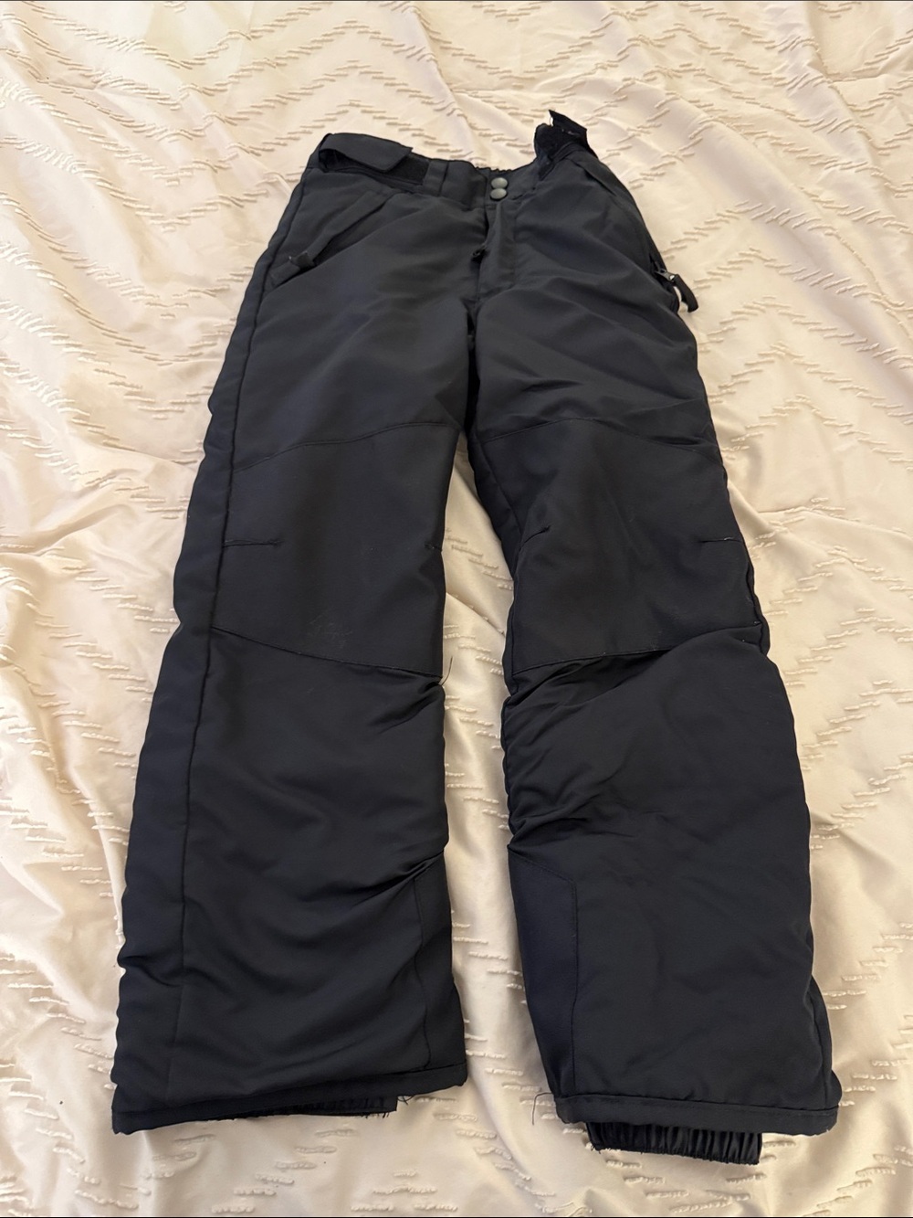 Black Insulated Snow Pants